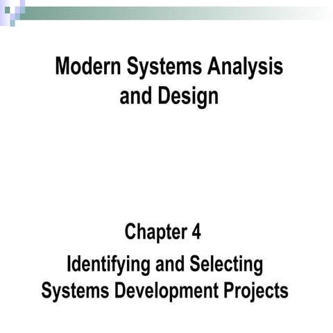 Identifying and Selecting System Development Project | PPTX
