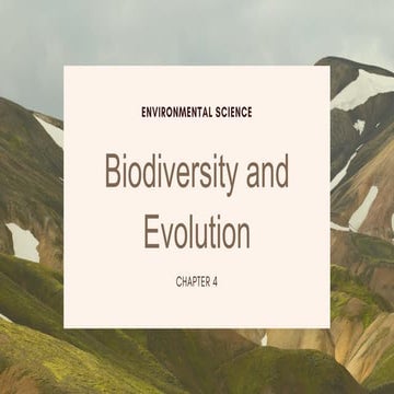 biodiversity and evolution The chapter 4
