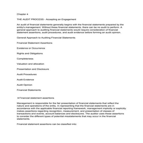 auditing theory chapter 4 documents.....
