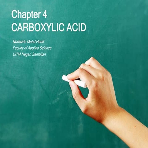 Chapter 4 carboxylic acid