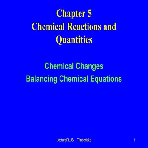Chapter 4   chemical equations