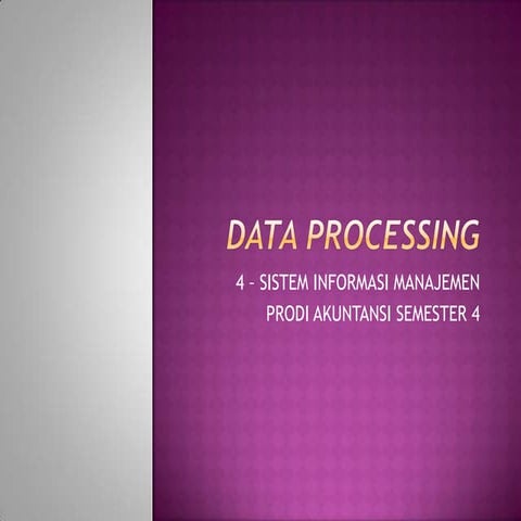 Chapter 4   database processing n data communication