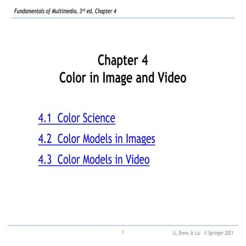 Multimedia color in image and video | PPT