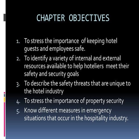 Chapter 4 health, safety and security procedures