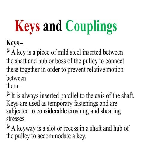 Keys and Couplings mechanical engineering.pptx