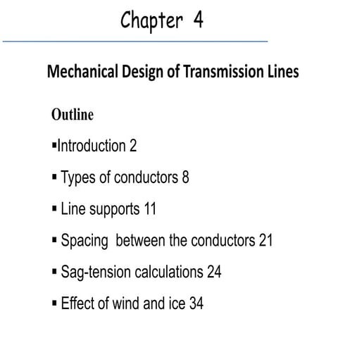 Chapter 4  mechanical design of transmission lines