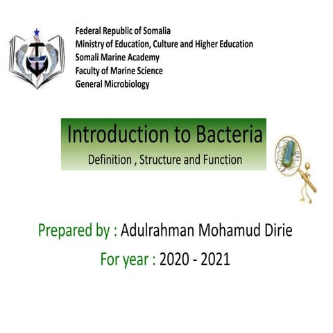 Chapter 4  Introduction to Bacteria: Definition, Structure and Function