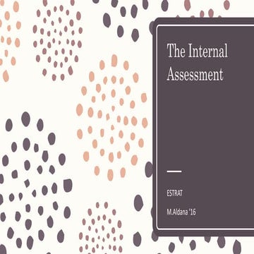 Chapter 4   the internal assessment