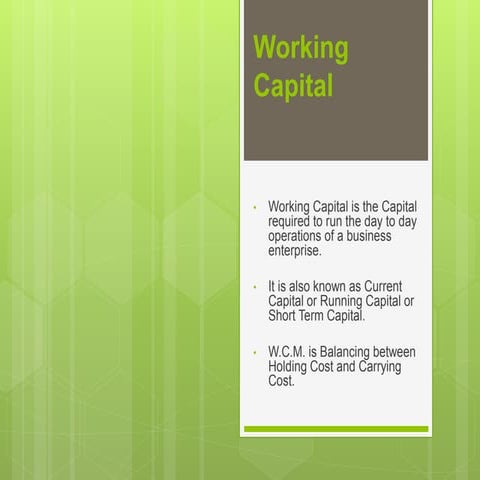 Chapter 4  working capital management