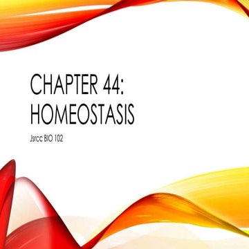 Chapter 44:Homeostasis
