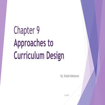 Approaches to Curriculum Design-Language Curriculum Design I.S.P. Nation and ...