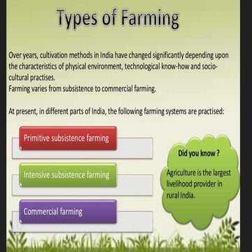 TYPES OF FARMING CLASS 9 PROJECT GEOGRAPHY | PPTX