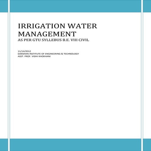 Irrigation water management