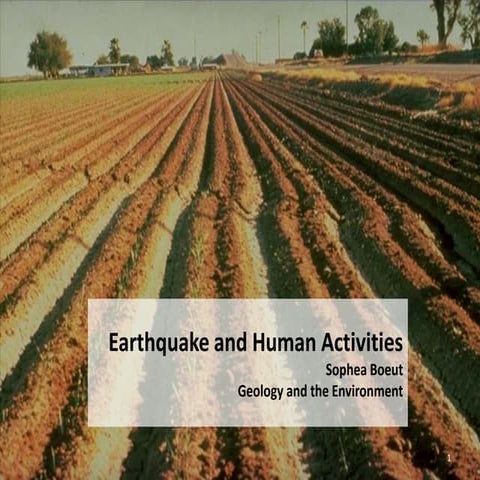 Chapter 4 Eearthquake & human activities