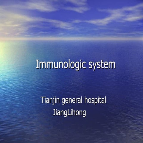 Chapter 4 Immunologic System | PPT