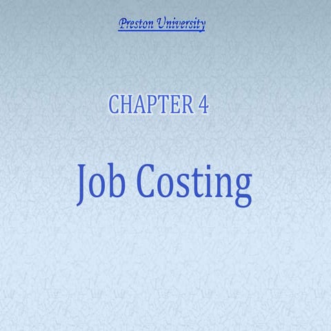 Chapter4 job costing