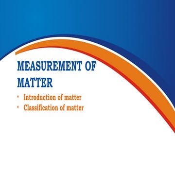 Measurement of matter Part 1 | PPTX