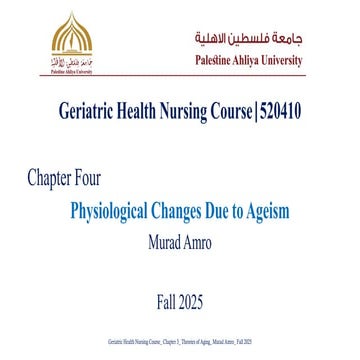 Physiological aging changes | PDF