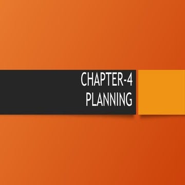 chapter 4 planning its importance and features | PPTX