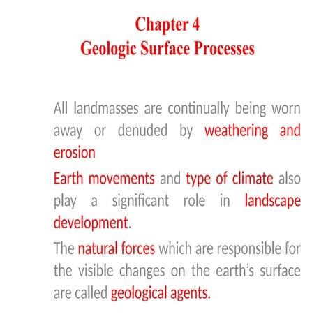 geological surface of processes and daikueg