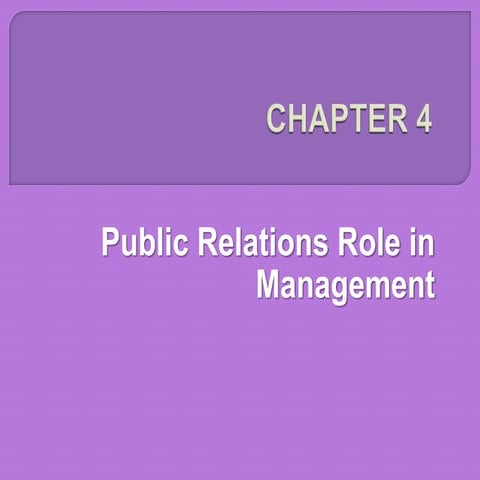 Chapter 4 PUBLIC RELATION 