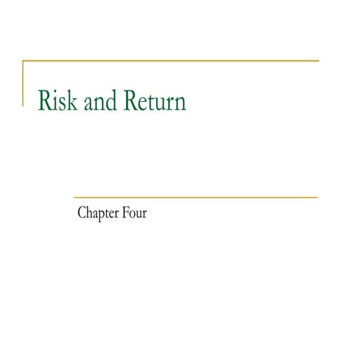Financial Management Chapter four Risk_and_Return.ppt