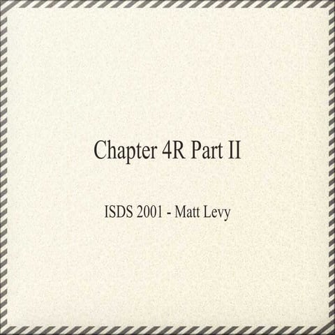 Chapter 4R Part II