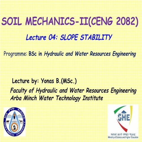 Analisis stabilitas lereng untuk menentukan kestabilan suatu lereng dengan me...