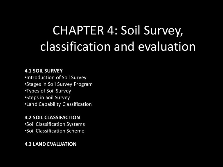 Soil Survey Report Example Soil Survey, Classification And Evaluation