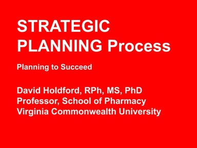 Strategic planning process