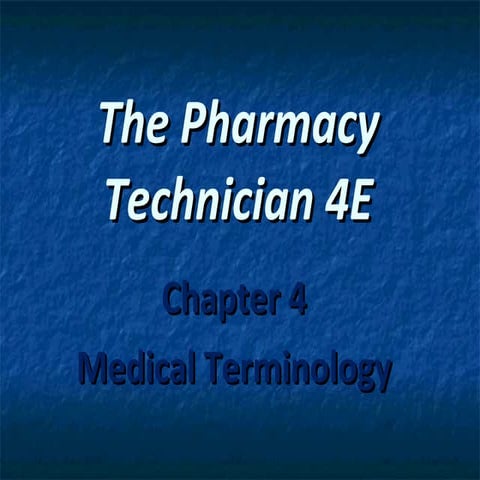 Chapter 4 terminology