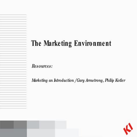 Chapter4 The Marketing Environment