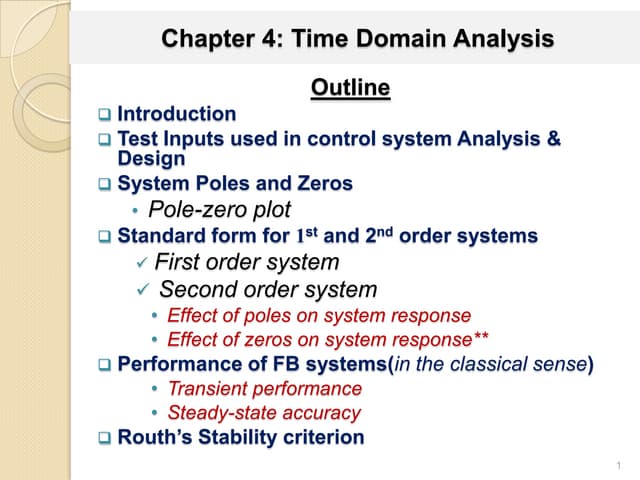 Chapter 4 time domain analysis