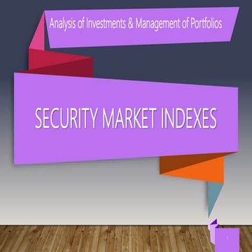 Security Market Indexes