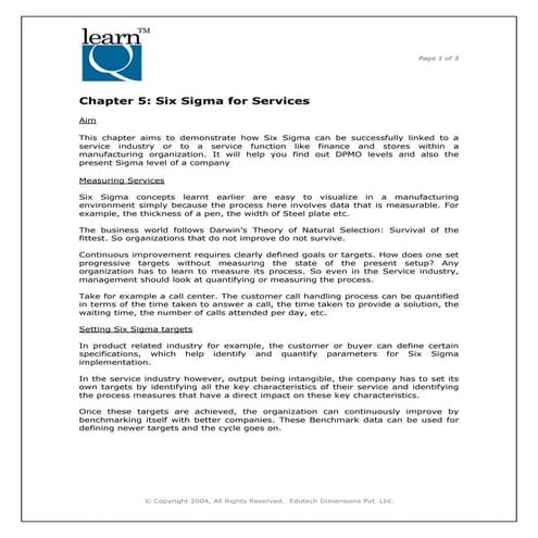 6 Sigma - Chapter5