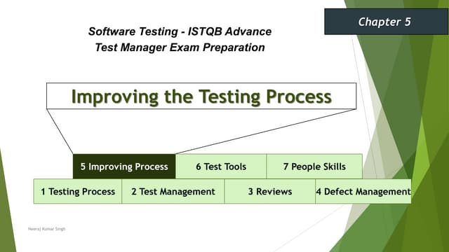 Chapter 5 -  Improving the Testing Process