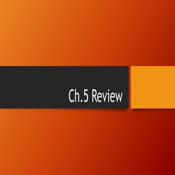 Chapter 5 | PPTX