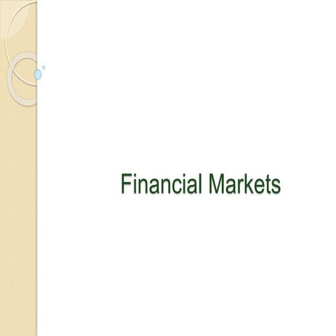 Indian financial system - financial market