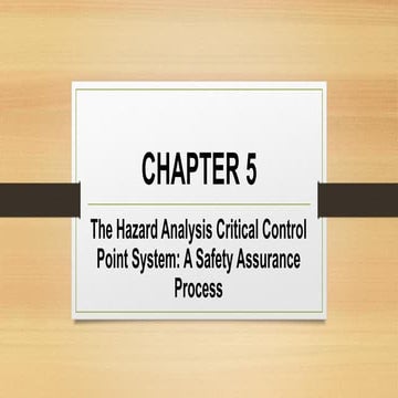 Hazard Analysis Critical Control Point HACCP | PDF