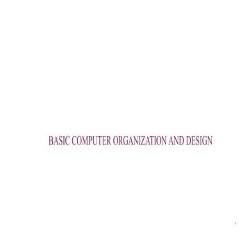 Comprehensive Overview of Basic Computer Organization and Instruction ...