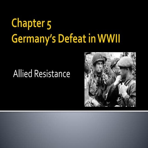 Chapter 5   5.3 allied resistance