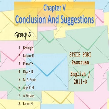 Chapter 5 : Conclusion & Suggestion