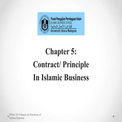 Chapter 5 : Contract and Principal in Islamic Business | PPTX