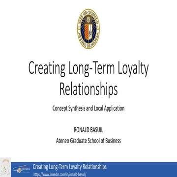Chapter5   Creating Long-Term Loyalty Relationships