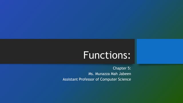 Functions