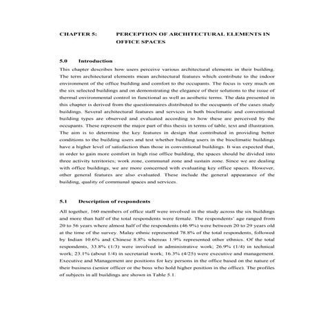 Chapter 5 perception of architectural elements in office spaces | PDF