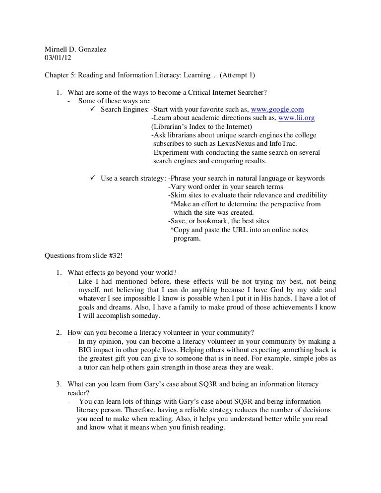 Chapter outline format image