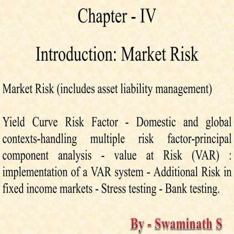 Chapter 4 - Risk Management - 2nd Semester - M.Com - Bangalore University