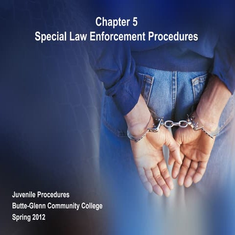 Chapter 5   special law enforcement procedures