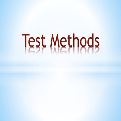 Test methods in Language Testing